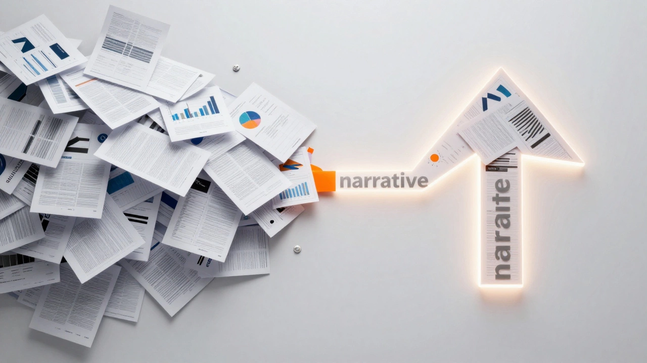 Chaos turning into ordered narrative structure