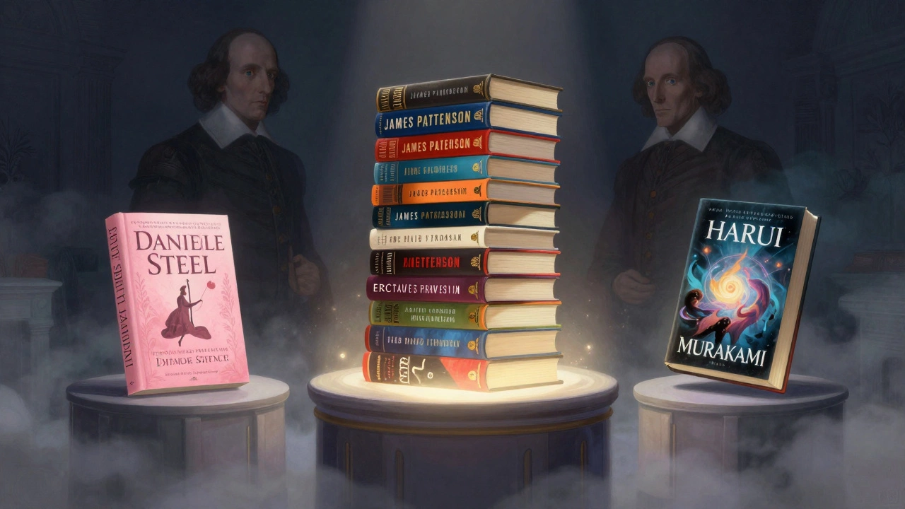 Pedestals comparing sales volumes of Patterson, Steel, and Murakami