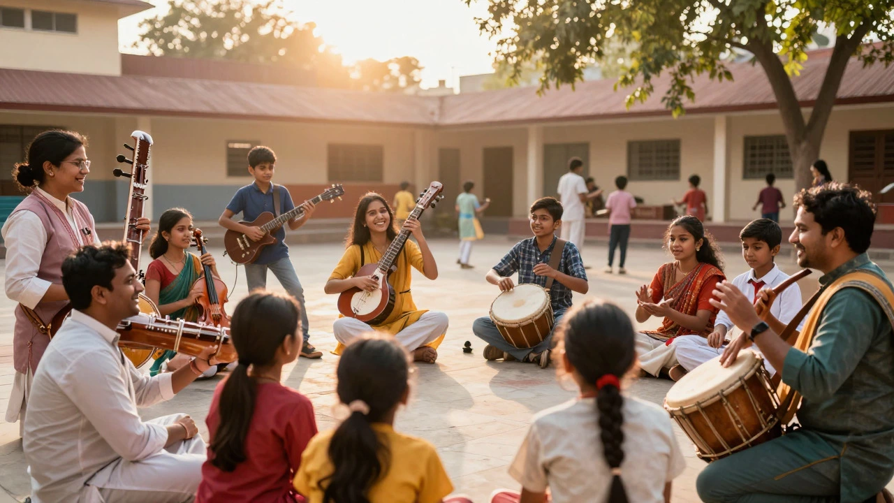 Community gathering to support music education in school