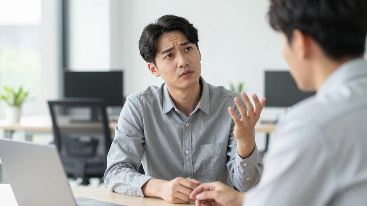 Professional actively listening with empathy in an office