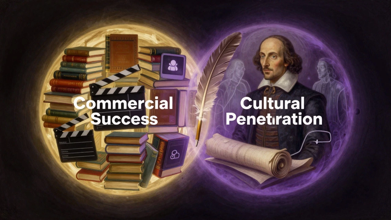 Surreal illustration of overlapping spheres representing commercial and cultural fame