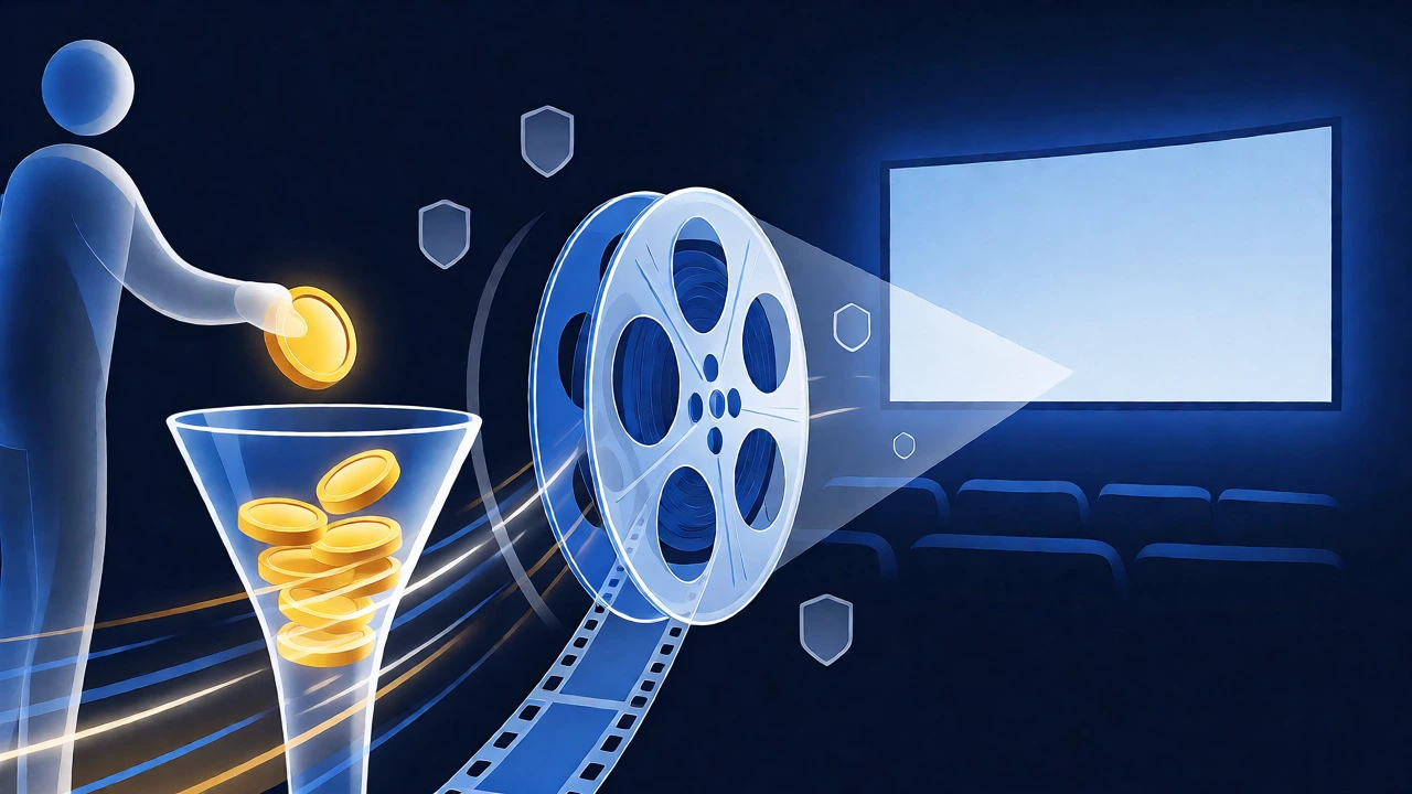 Conceptual art showing ads funding licensed content